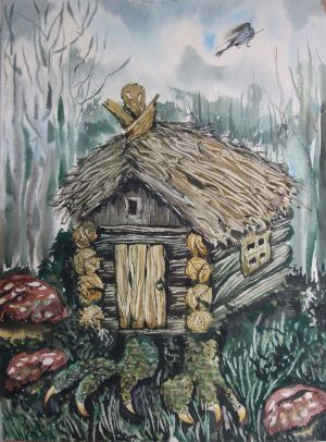 Графика, Былинный жанр - Баба-Яга