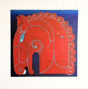 Живопись, Анималистика - Красный конь