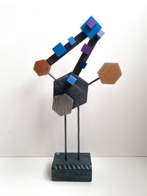 Скульптура, Бытовой жанр - Синие и оранжевые кристаллы