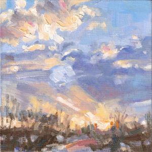 Живопись, Пейзаж - Зимнее солнце