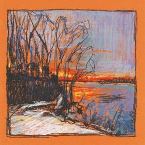 Графика, Пейзаж - Зима