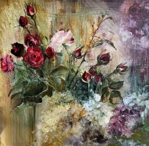 Живопись, Пейзаж -  Осень. Поздние цветы.