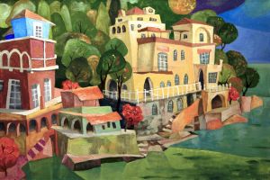 Живопись, Городской пейзаж - Портофино