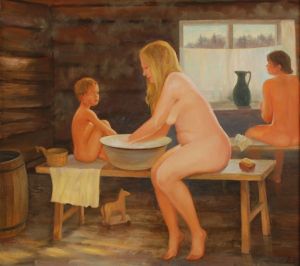 Живопись, Реализм - В деревенской бане